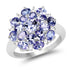 3.37 Carat Genuine Tanzanite and White Topaz .925 Sterling Silver Ring by Bids.com