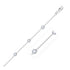 14k White Gold Anklet with Round White Cubic Zirconia by Bids.com