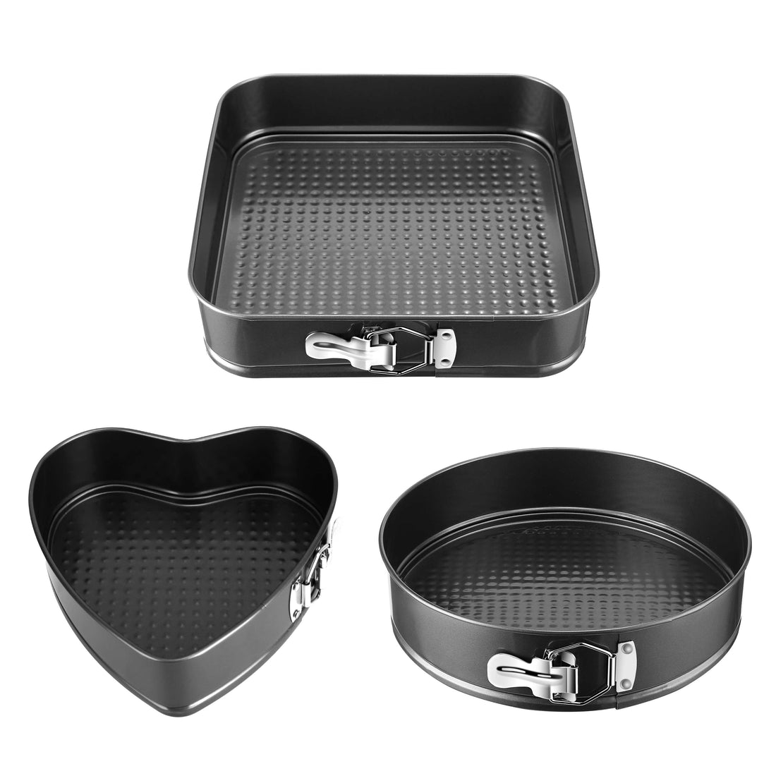 Non-stick Springform Cake Pan Leakproof 9"10"11" Bakeware Pan w/ Removable Bottom 3Pcs/Set 