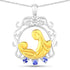 0.11 Carat Genuine Tanzanite .925 Sterling Silver Pendant by Bids.com
