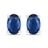 0.96 Carat Genuine Blue Sapphire 14K White Gold Earrings  DestGlow