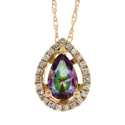 Treated Topaz Diamond Fashion Pendants 14KT Rose Gold by Bids.com