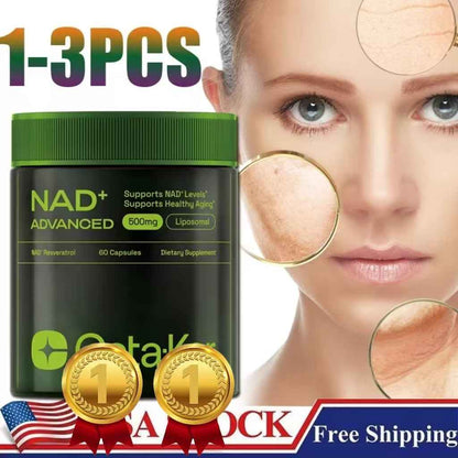 Cata-Kor 500 mg -NAD+ Supplement for Skin Aging Support, Energy, and Focus -60 Count- Vitamin &amp; Wellness Supplements Dietary Healthcare Edible