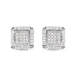 10K White Gold 1 1/10 Cttw Princess Diamond Composite and Halo Stud Earrings (I-J Color, I1-I2 Clarity) by Bids.com
