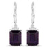 6.63 Carat Genuine Amethyst .925 Sterling Silver Earrings by Bids.com