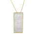 14K Yellow Gold Princess Cut Diamond Block Pendant Necklace (2 5/8 cttw, H-I Color, SI2-I1 Clarity) by Bids.com