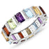 4.31 Carat Genuine Multi Stones .925 Sterling Silver Ring by Bids.com