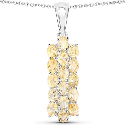 8.32 Carat Genuine Citrine .925 Sterling Silver 3 Piece Jewelry Set (Ring, Earrings, and Pendant w/ Chain) by Bids.com
