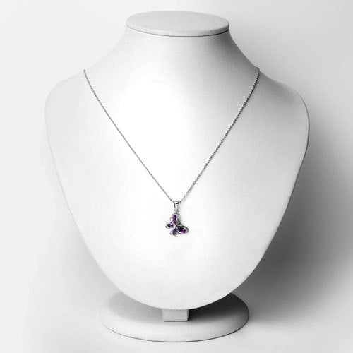 0.60 Carat Genuine Amethyst .925 Sterling Silver Pendant by Bids.com