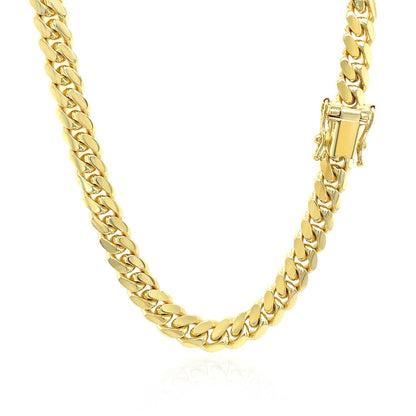 6.0mm 14k Yellow Gold Classic Miami Cuban Solid Chain by Bids.com