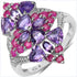 2.58 Carat Genuine Amethyst & Ruby .925 Sterling Silver Ring by Bids.com
