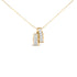 14K Yellow Gold 1 5/8 Cttw Princess and Baguette Diamond Duo Bar Pendant Necklace (G-H Color, VS2-SI1 Clarity) - 18" by Bids.com