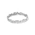 14K White Gold 4.0 Cttw Invisble Set Princess-Cut Diamond Wave Style Link Bracelet (H-I Color, SI2-I1 Clarity) - 7" by Bids.com