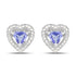 1.20 Carat Genuine Tanzanite & White Diamond .925 Sterling Silver Earrings  DestGlow