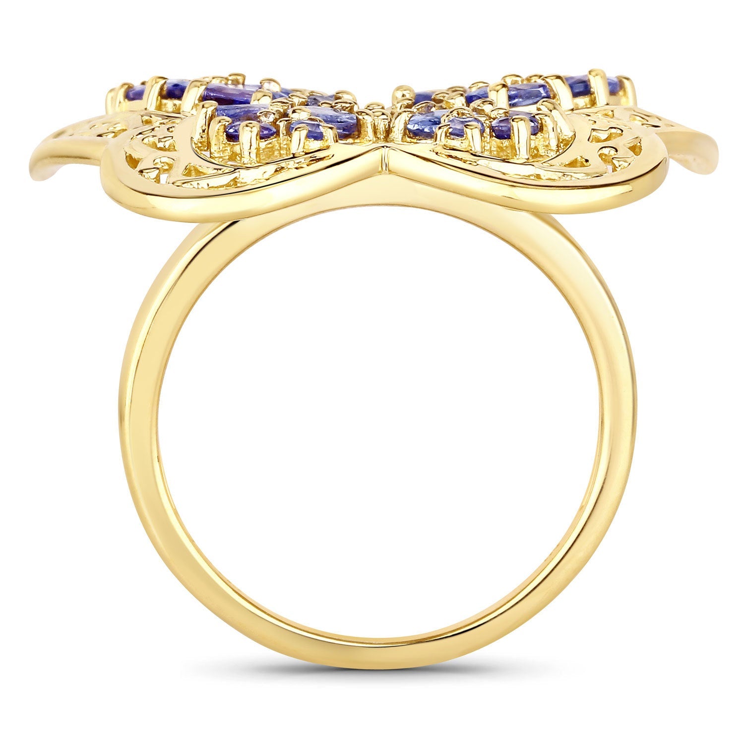 2.50 Carat Genuine Tanzanite .925 Sterling Silver Ring by Bids.com