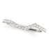 14k White Gold Modern Curved Diamond Wedding Band (1/6 cttw) by Bids.com