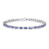 6.25 Carat Genuine Tanzanite .925 Sterling Silver Bracelet  DestGlow