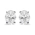 14K White Gold 2.0 Cttw Prong Set Lab Grown Oval Diamond Solitaire Stud Earring (F-G Color, VS1-VS2 Clarity) by Bids.com