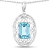 9.60 Carat Genuine Green Topaz .925 Sterling Silver Pendant by Bids.com