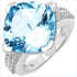 12.40 Carat Genuine Blue Topaz .925 Sterling Silver Ring  DestGlow