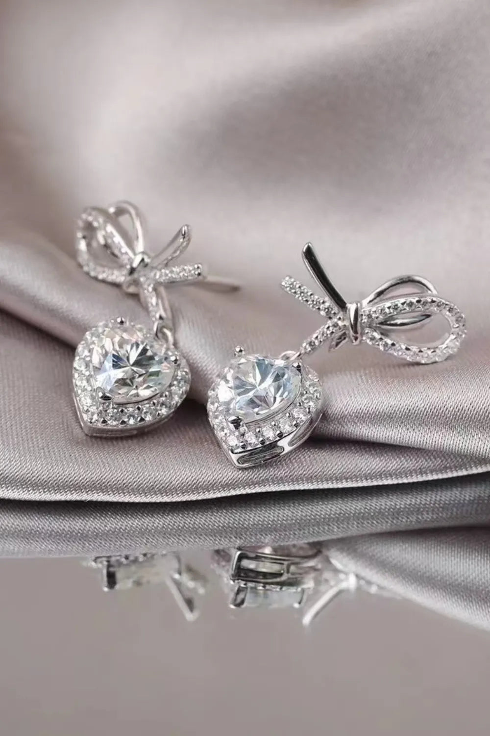 2 Carat Sparkala™ 925 Sterling Silver Heart Earrings by Sparkala