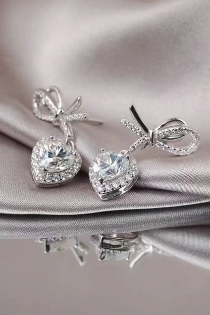 2 Carat Sparkala™ 925 Sterling Silver Heart Earrings by Sparkala