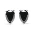 14K White Gold 2.00 Cttw Pear Cut Black Diamond Stud Earrings by Bids.com