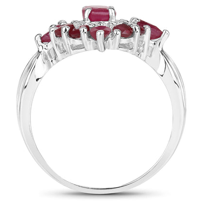 2.89 Carat Genuine Ruby .925 Sterling Silver Ring by Bids.com