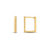14k Yellow Gold Rectangle Huggie Hoops  DestGlow