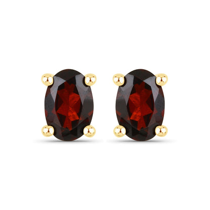 1.02 Carat Genuine Garnet .925 Sterling Silver Earrings  DestGlow