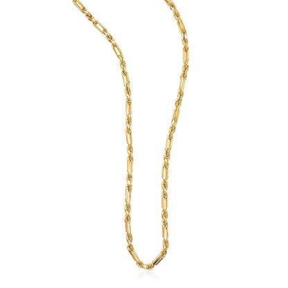 14k Yellow Gold Figaro Chain Necklace by Bids.com