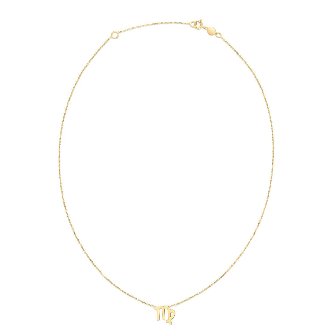 14K Yellow Gold Virgo Necklace  DestGlow