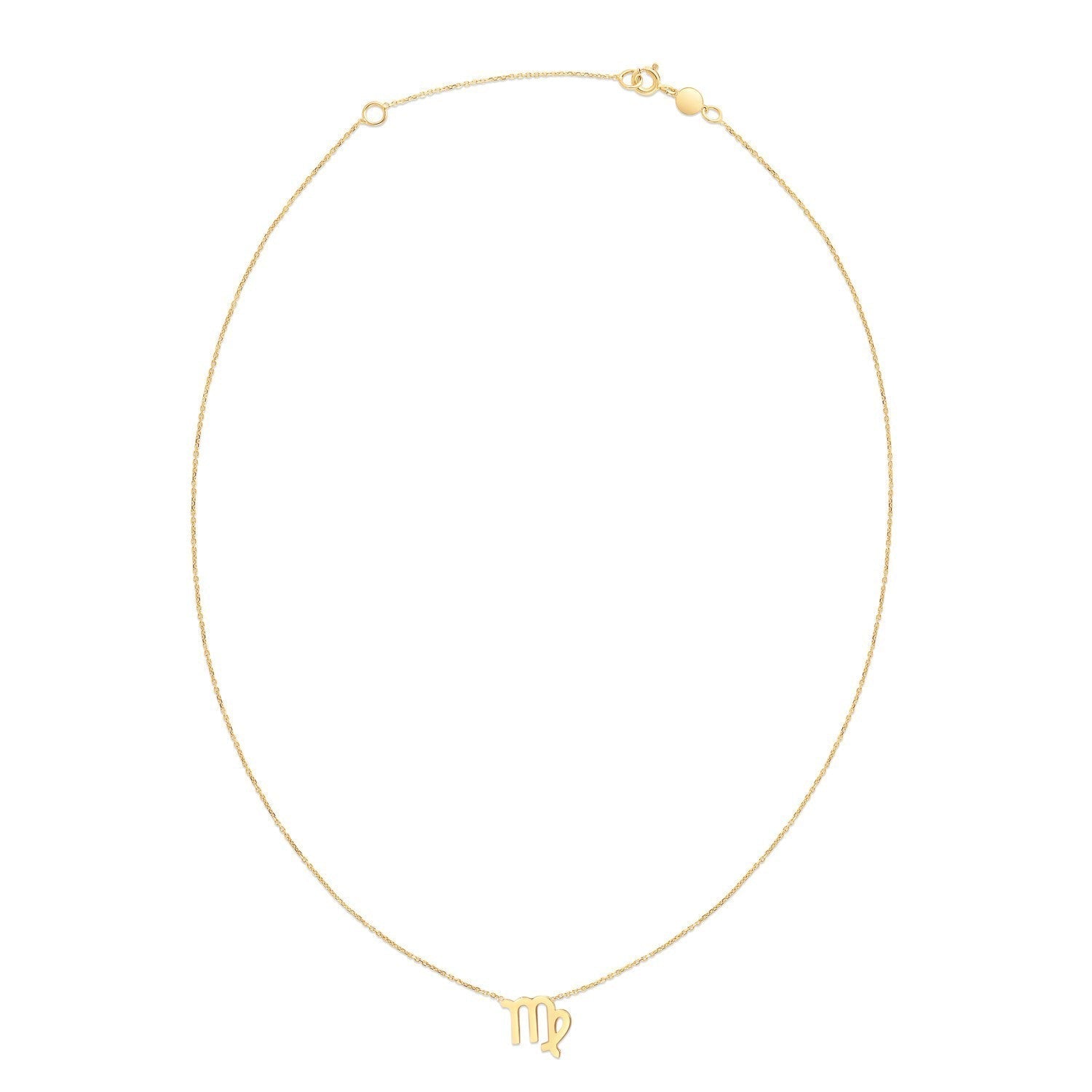 14K Yellow Gold Virgo Necklace  DestGlow