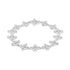 .925 Sterling Silver 1.0 cttw Miracle-Set Diamond 4 Leaf Clover Link Bracelet (I-J Clarity, I3 Color) - Size 7.25"  DestGlow