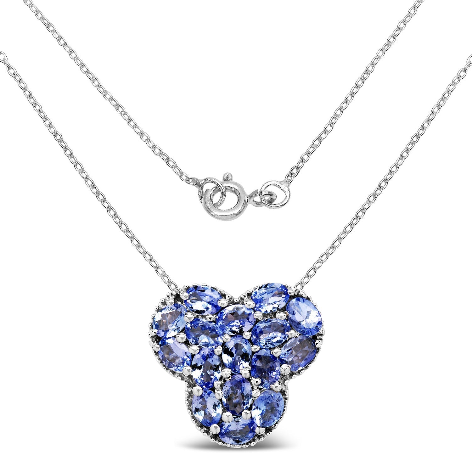 2.72 Carat Genuine Tanzanite .925 Sterling Silver Pendant  DestGlow