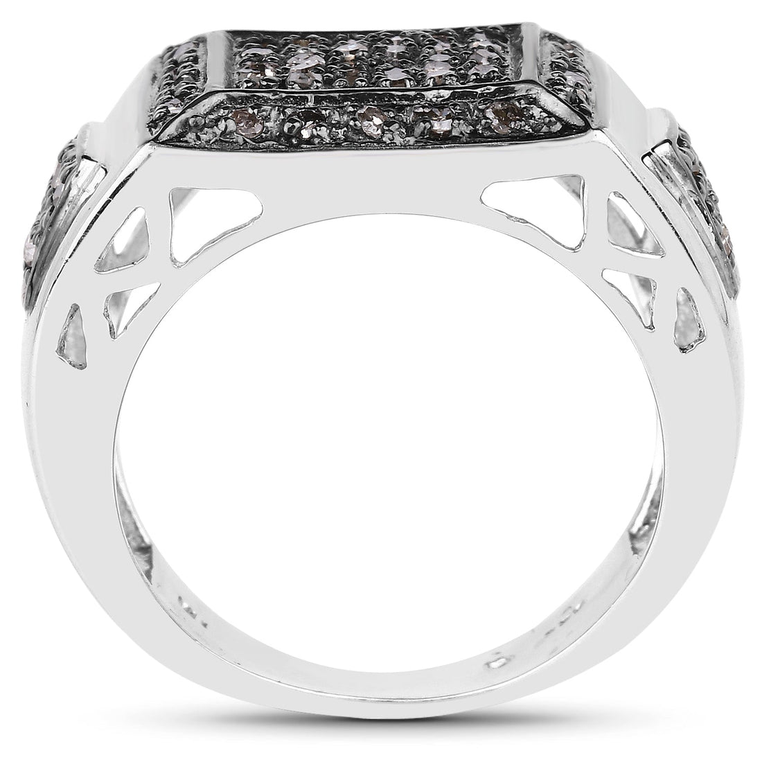 0.52 Carat Genuine Champagne Diamond .925 Sterling Silver Ring by Bids.com