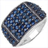 2.86 Carat Genuine Blue Sapphire .925 Sterling Silver Ring by Bids.com
