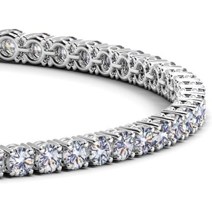 Lab Grown Round Diamond Tennis Bracelet in 14k White Gold (7 cctw F/G  VS2/SI1)  DestGlow