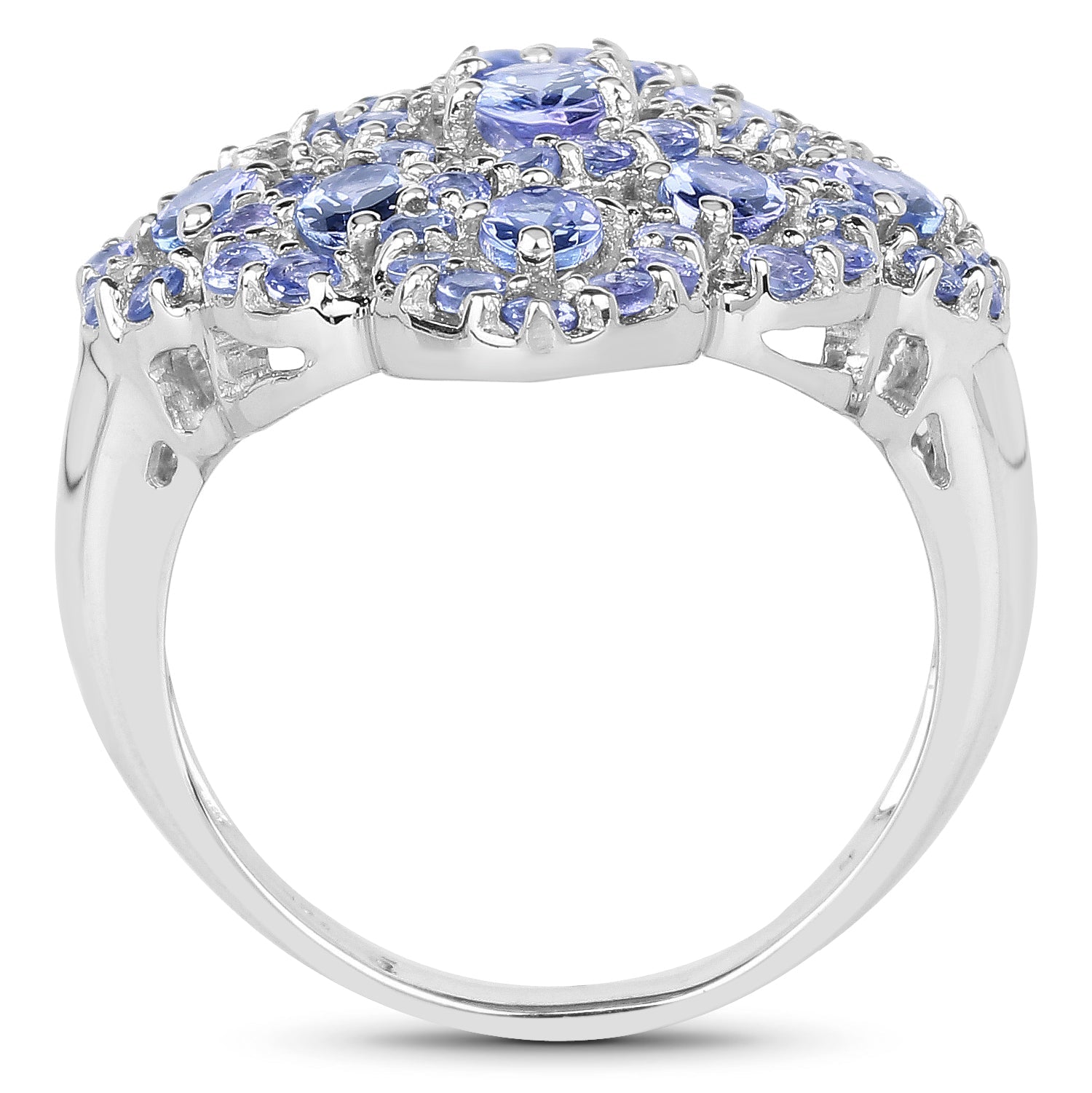 3.31 Carat Genuine Tanzanite .925 Sterling Silver Ring by Bids.com