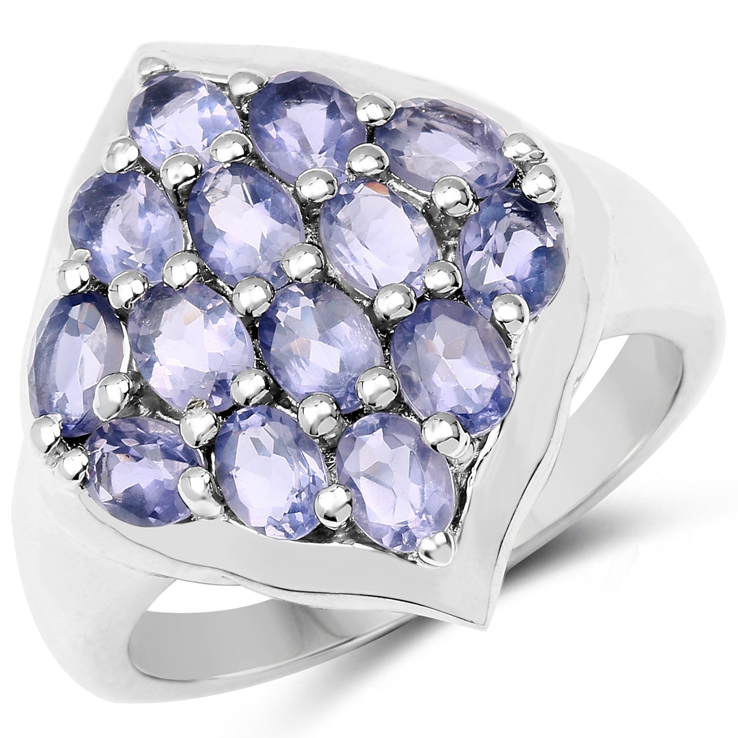 2.38 Carat Genuine Iolite .925 Sterling Silver Ring by Bids.com