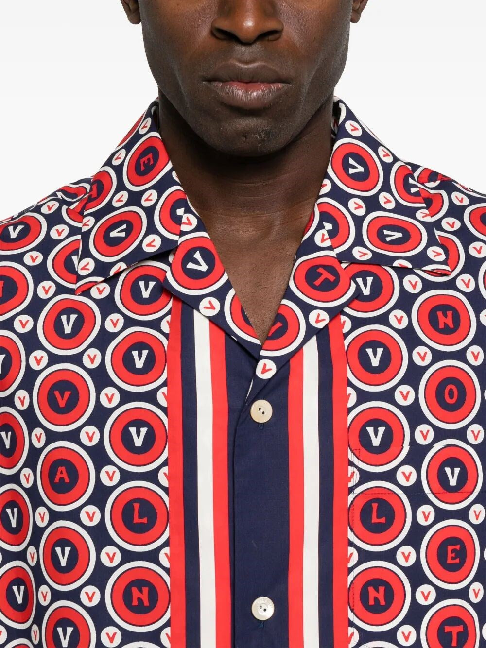 Valentino Garavani Men `Bulles Royales` Bowling Shirt by Luosophy