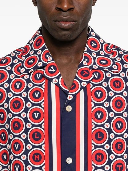 Valentino Garavani Men `Bulles Royales` Bowling Shirt by Luosophy