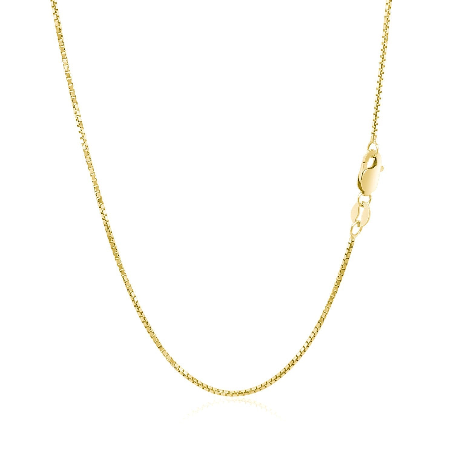 14k Yellow Gold Octagonal Box Chain 1.0mm by Bids.com