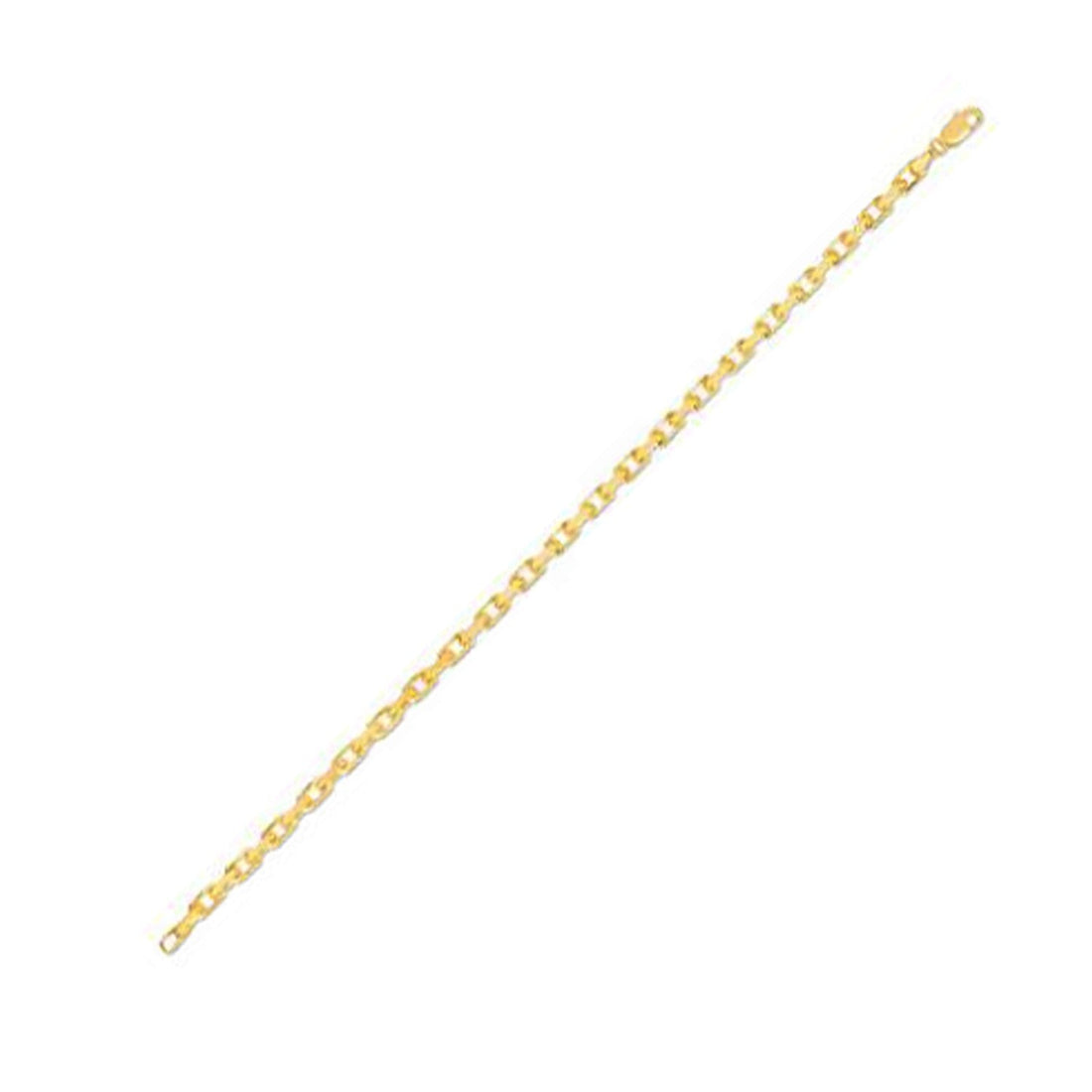 14k Yellow Gold French Cable Link Chain (3.60 mm)  DestGlow