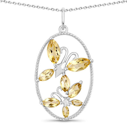2.30 Carat Genuine Citrine .925 Sterling Silver Pendant by Bids.com