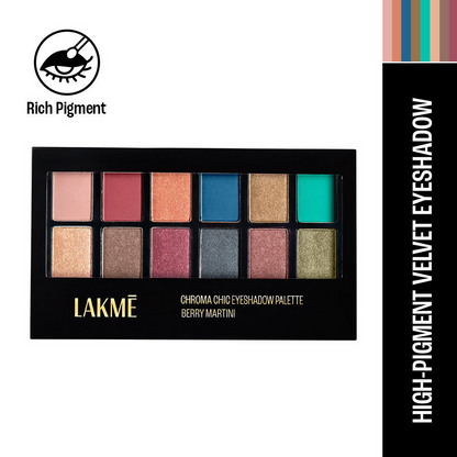 Lakme Glitterati Chroma Chic Eye Shadow Palette - Berry Martini
