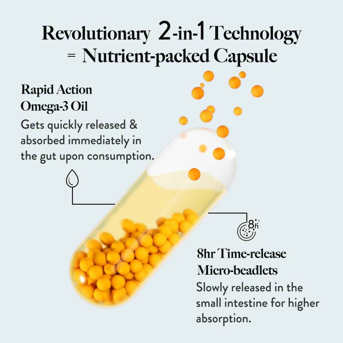 Wellbeing Nutrition Slow Triple Strength Omega 3 Fish Oil Capsules For Men and Women