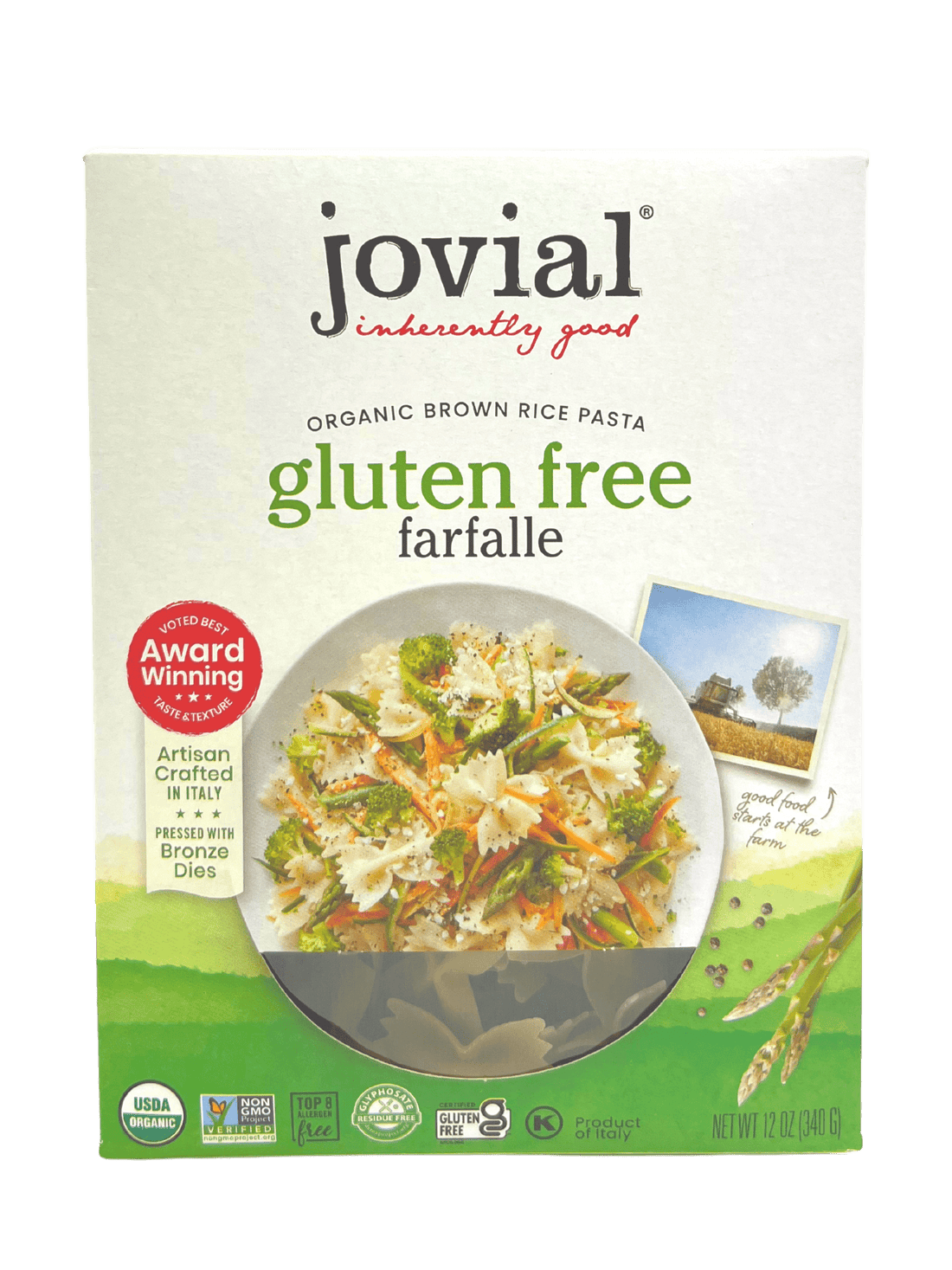 Farfalle, Brown Rice, Organic, Jovial, Gluten-Free by Country Life Natural Foods