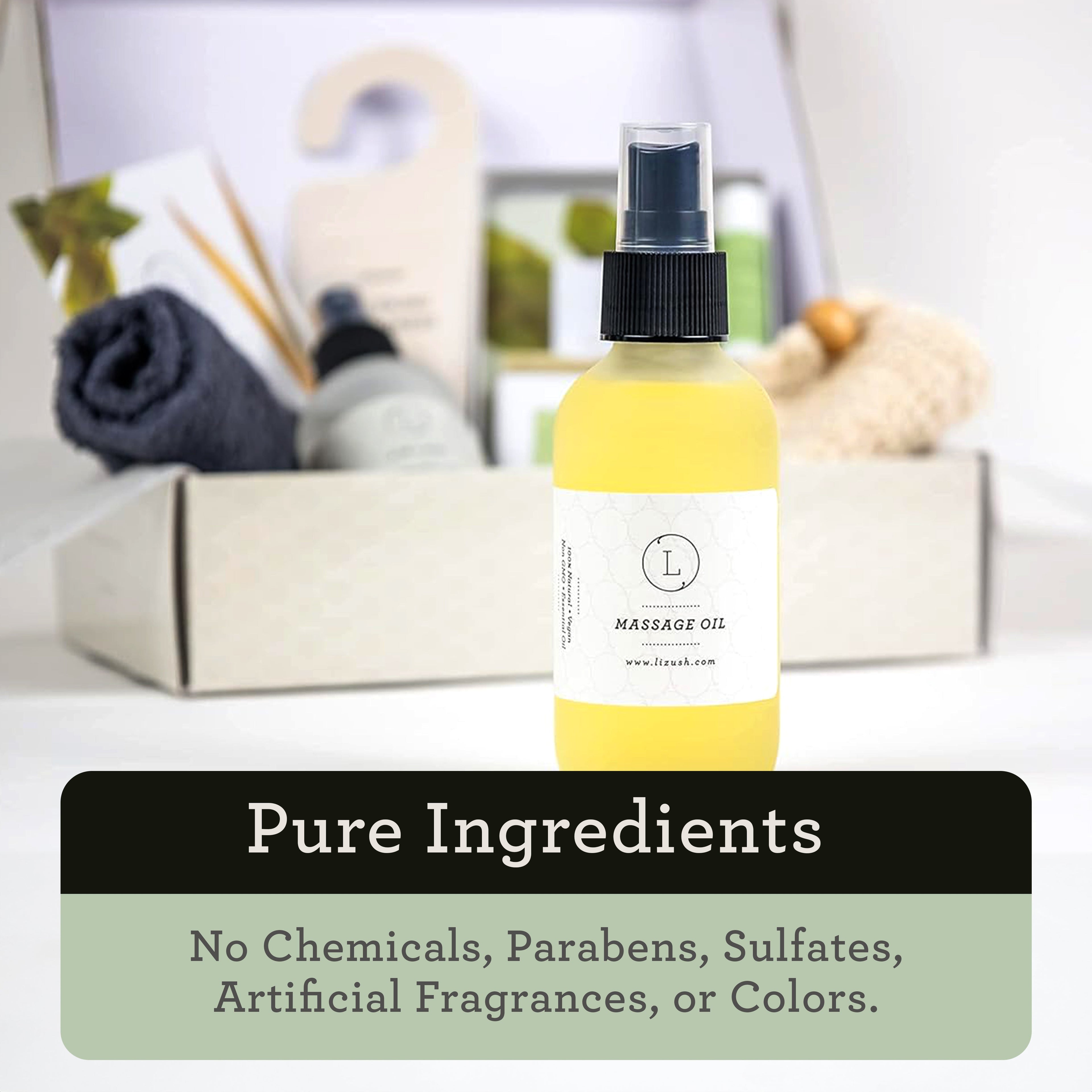 The Ultimate Lizush Natural Spa Experience –4 Piece Artisanal Wellness in a Gift Box by Lizush