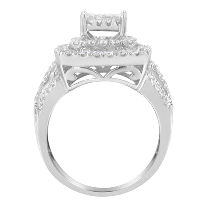 14KT White Gold Diamond Cocktail Ring (1 1/2 cttw, H-I Color, SI2-I1 Clarity) by Bids.com